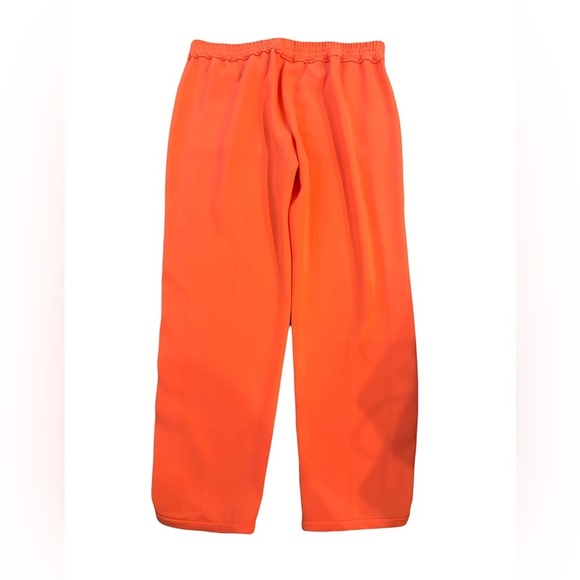 J.Crew Women's Bright Orange Ankle Pants Size‎ 12 Elastic Waist - Picture 2 of 6